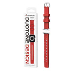 Λουράκι Σιλικόνης Ahastyle WA11 Duotone Premium Silicone Apple Watch (38/ 40/ 41/ 42mm) Σκούρο Κόκκινο-Μαύρο