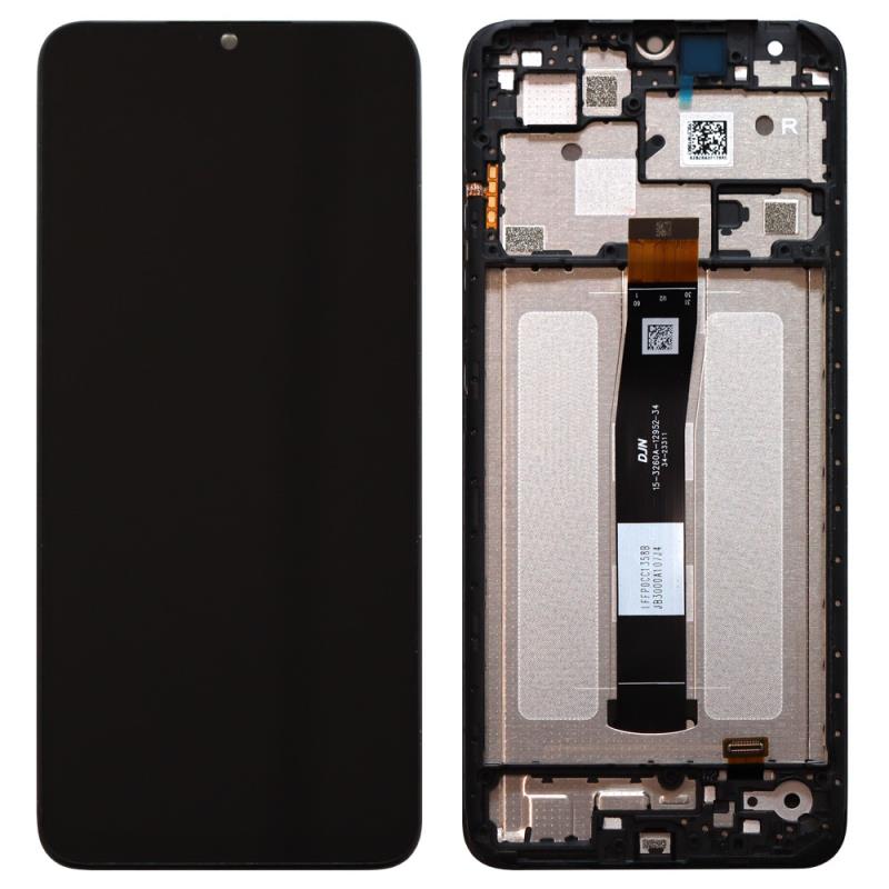 Οθόνη με Touch Screen & Μεσαίο Πλαίσιο Xiaomi Redmi 12C Μαύρο (Original)