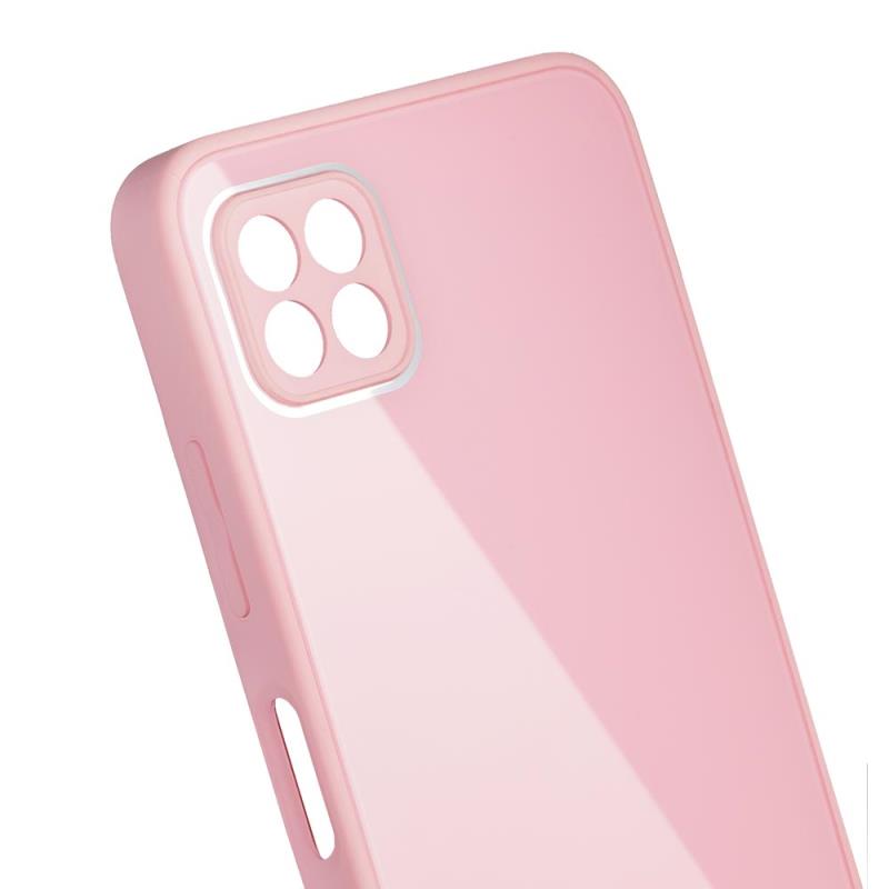 Θήκη TPU & Glass inos Samsung A125 Galaxy A12/ A127 Galaxy A12 Nacho/ M127 Galaxy M12 CamGuard Ροζ