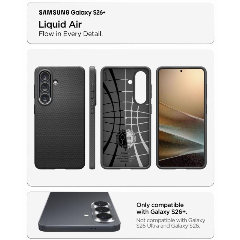 Θήκη Soft TPU Spigen Samsung Galaxy S26 Plus 5G Liquid Air Μαύρο
