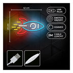 Neon Plexi Neolia NNE18 ROCKET (USB, On/Off & Dimmer) Πολύχρωμο