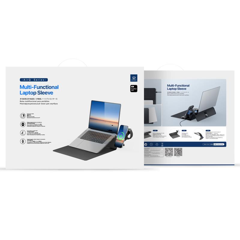 Θήκη Ασύρματης Φόρτισης Dux Ducis AirQ 3 σε 1 για Laptop/ Macbook/ Notebook/ Tablet 13.6"-14.2" Μαύρο