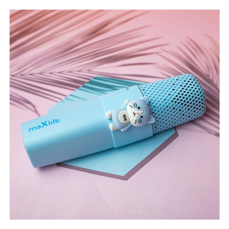 Ασύρματο Μικρόφωνο Bluetooth Maxlife MXBM-500 Animal με Ηχείο (Karaoke) Μπλε