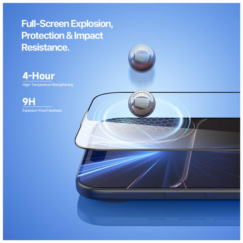 Tempered Glass 2.5D Dux Ducis Apple iPhone Air με Dust-free Auto Alignment Kit Roga Μαύρο (1 τεμ.)