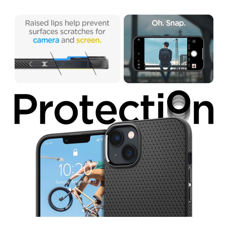 Θήκη Soft TPU Spigen Liquid Air Apple iPhone 14 Μαύρο