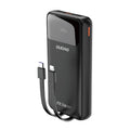 Φορτιστής Ανάγκης Dudao K15Pro 22.5W 20000mAh PD με 2 Ενσωματωμένα Καλώδια Μαύρο