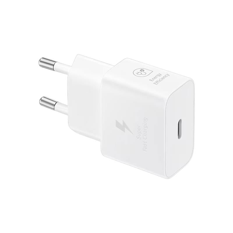 Φορτιστής Ταξιδίου Ταχείας Φόρτισης Samsung EP-T2510XWEG με Έξοδο USB C 25W 3A & Καλώδιο USB C Λευκό