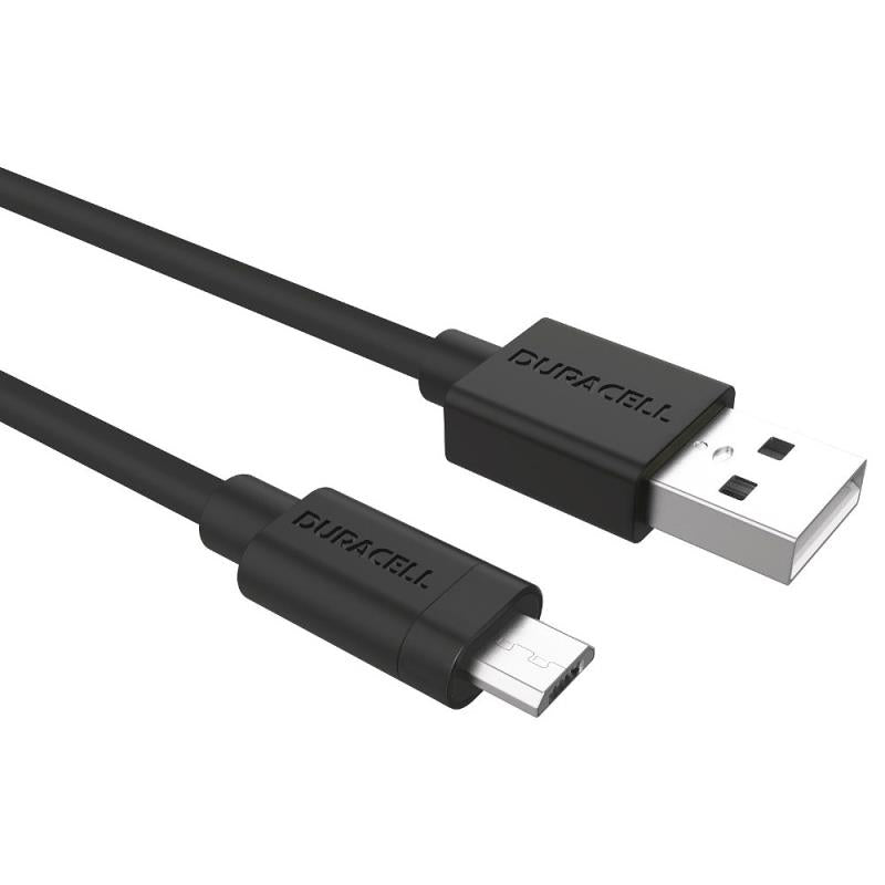 Καλώδιο Σύνδεσης USB 2.0 Duracell USB A σε Micro USB 10W 1m Μαύρο