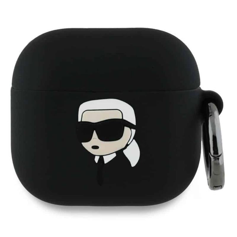 Θήκη Σιλικόνης Karl Lagerfeld Apple AirPods 5/ 4 Karl Head 3D Μαύρο