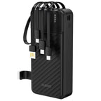 Φορτιστής Ανάγκης Dudao K11Pro 10W 20000mAh με 4 Ενσωματωμένα Καλώδια Μαύρο