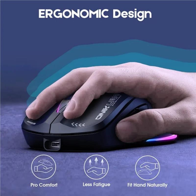 Ασύρματο Ποντίκι Onikuma CW917 Gaming RGB Μαύρο