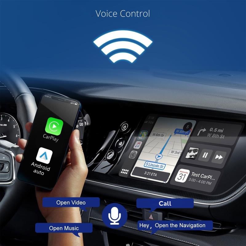 Ασύρματος Προσαρμογέας Blavec BCP-03 Carplay/ Android Auto με Bluetooth Wi-Fi USB A & USB C Adapter Μαύρο