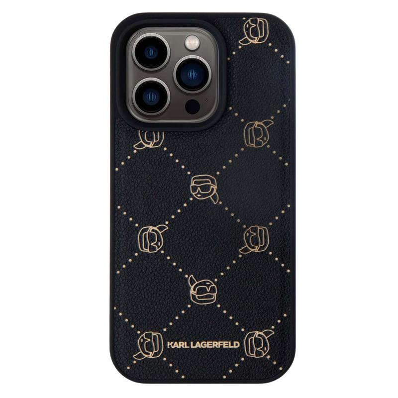 Θήκη PU Karl Lagerfeld Magsafe Apple iPhone 15 Pro Leather Karl Head Μαύρο