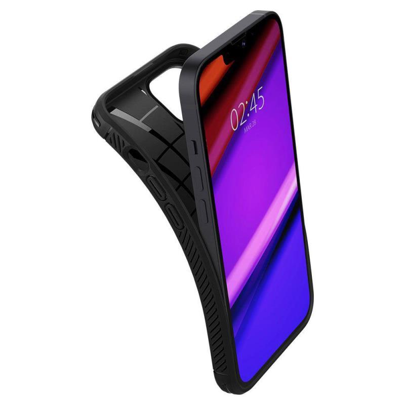 Θήκη Soft TPU Spigen Rugged Armor Apple iPhone 13 Μαύρο