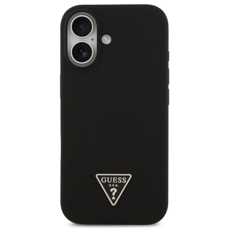Θήκη Σιλικόνης Guess MagSafe Apple iPhone 17 Triangle Logo Μαύρο