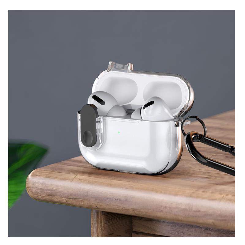 Θήκη TPU & PC Dux Ducis PECL Apple AirPods 4 με Γάντζο Διάφανο