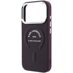 Θήκη TPU Karl Lagerfeld Apple iPhone 18 Pro/ 17 Pro MagSafe Leather Ring RSG Logo Μπορντώ