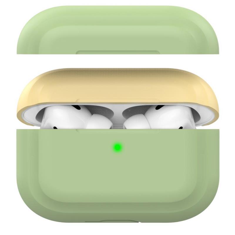 Θήκη Σιλικόνης AhaStyle PT-P2 Apple AirPods Pro DuoTone Φυστικί-Κίτρινο
