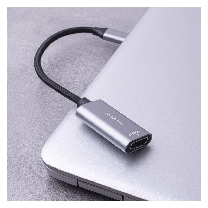Hub USB C Maxlifte MXHC-01 σε HDMI 4K 60Hz Μαύρο