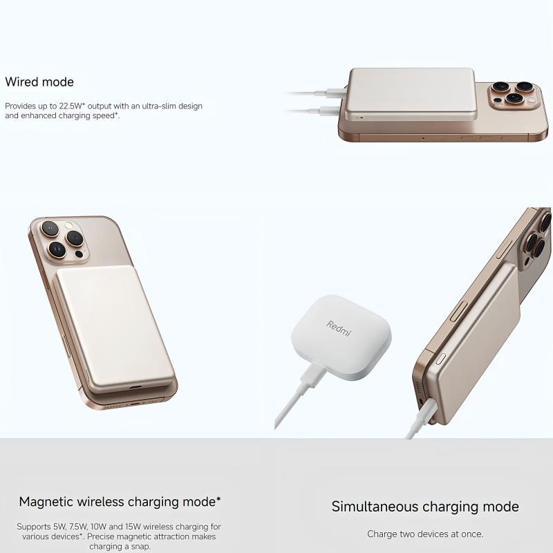 Φορτιστής Ανάγκης Xiaomi BHR08PLGL 22.5W 5000mAh Super Slim Magnetic Χρυσό
