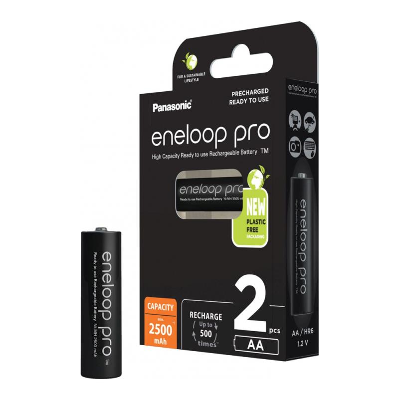 Μπαταρία Επαναφορτιζόμενη Panasonic Eneloop Pro AA 2500mAh NiMH (2 τεμ.)