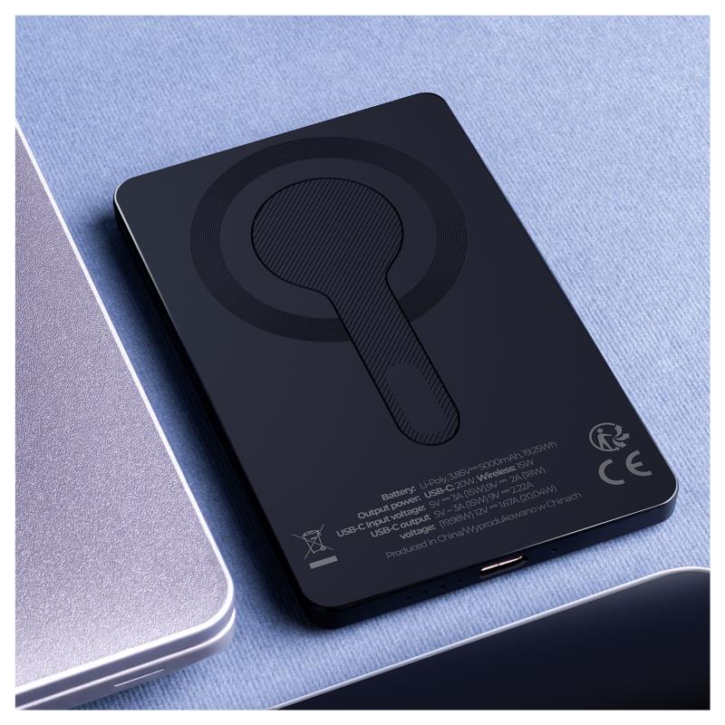 Φορτιστής Ανάγκης Maxlife MXPB-05 20W 5000mAh PD Magnetic Wireless Μαύρο