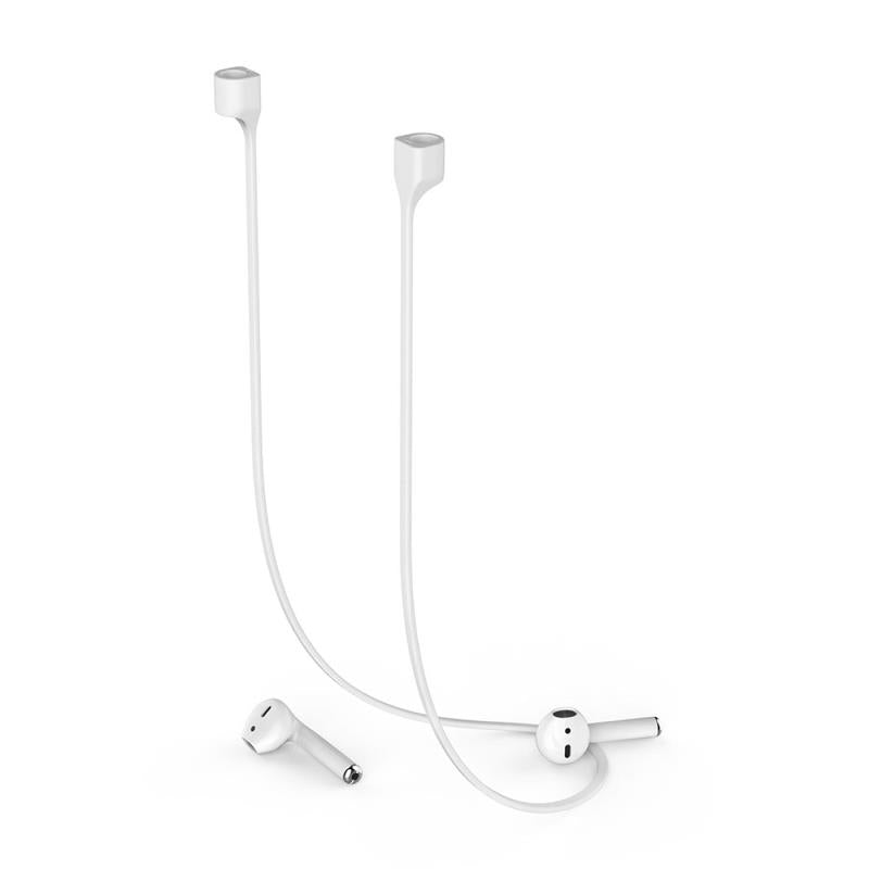 Strap Λαιμού Σιλικόνης AhaStyle PT74 Apple AirPods Magnetic Λευκό