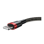 Καλώδιο Σύνδεσης USB 2.0 Baseus Cafule USB A σε Lightning 7.5W 1.5A 2m Μαύρο-Κόκκινο