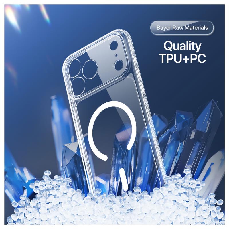 Dux Ducis Apple iPhone 17 Pro Max Magnetic MagSafe TPU & PC Case (Open Ring Version) Transparent