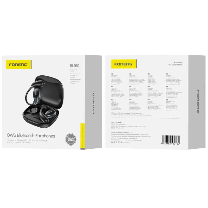 True Wireless Ακουστικά Bluetooth Foneng OWS BL160 Μαύρο