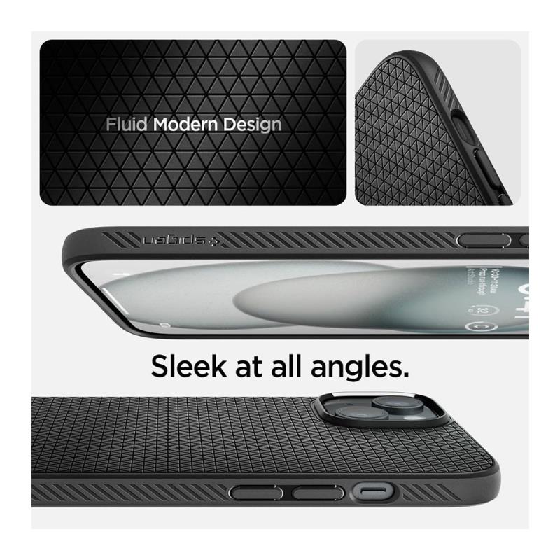 Θήκη Soft TPU Spigen Apple iPhone 15 Liquid Air Μαύρο
