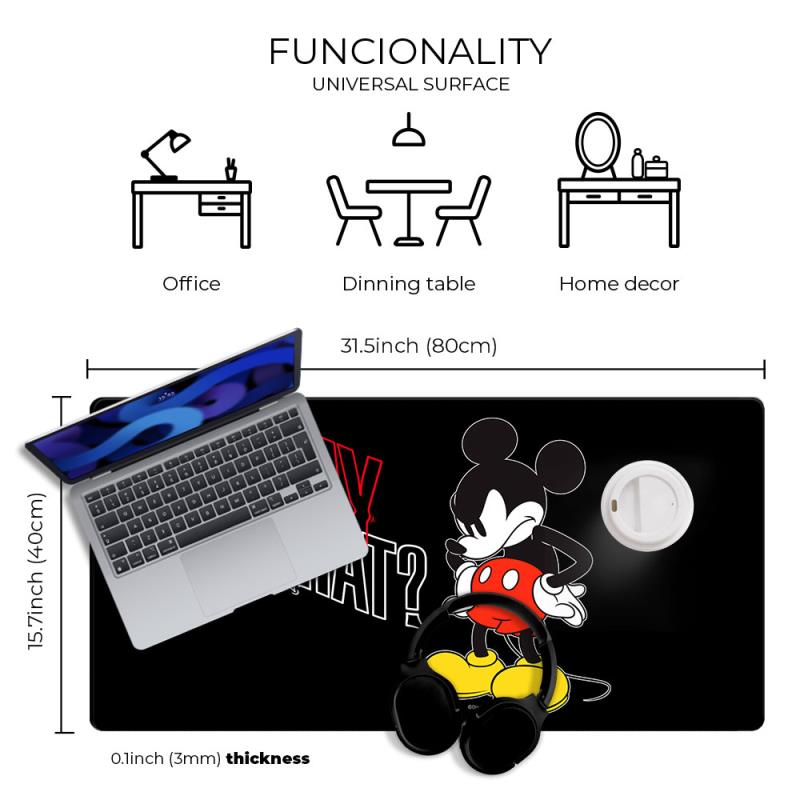 Mousepad Disney Mickey 011 80x40cm Μαύρο (1 τεμ)