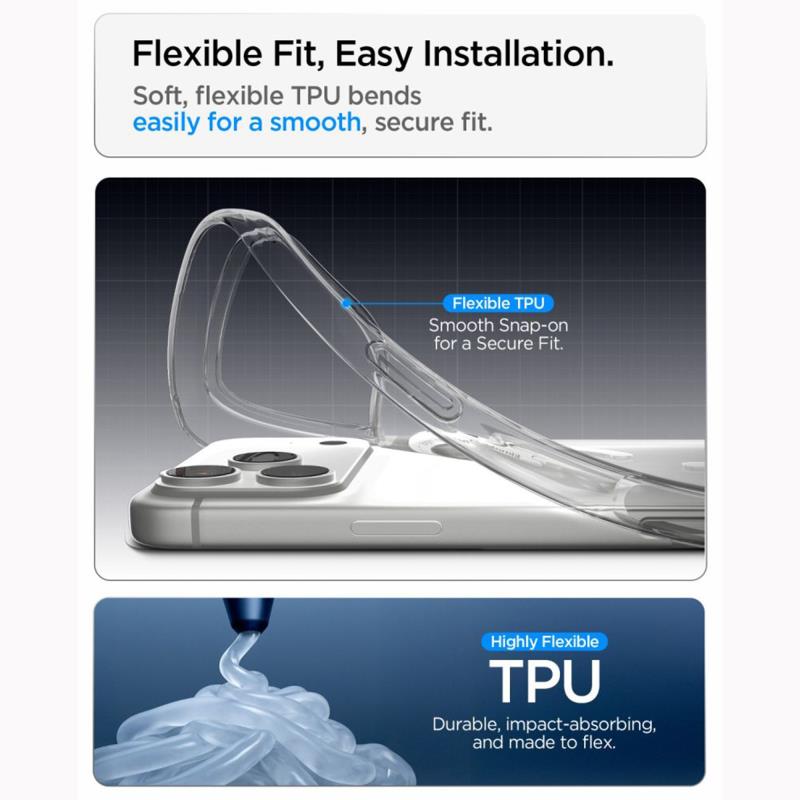 Θήκη TPU Spigen Apple iPhone 18 Pro/ 17 Pro MagSafe Liquid Crystal Διάφανο-Λευκό