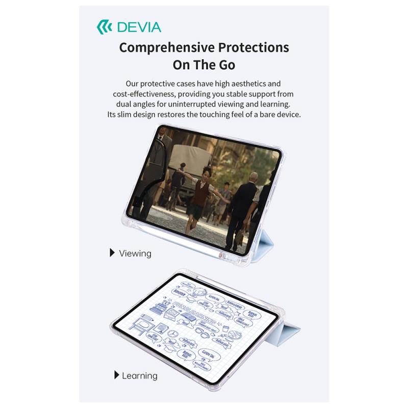 Θήκη Flip TPU Devia Apple iPad Air 11.0" (2024) Cool Series Μαύρο