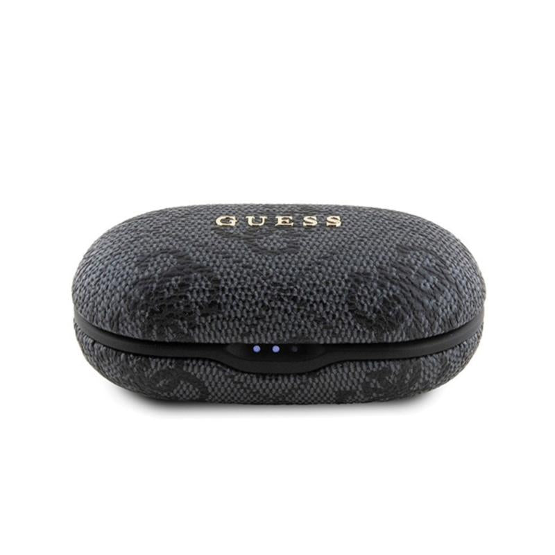 True Wireless Ακουστικά Bluetooth Guess Docking Station Metal 4G Μαύρο