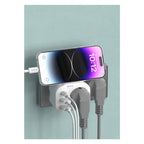 Μονόπριζο Devia WW09-F-PD Auto Power 1AC & 3 Θύρες USB (2x USB A, 1x USB C) PD QC 20W Smart Λευκό