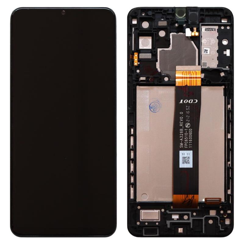 Samsung A326B Galaxy A32 5G Black Touch Screen & Front Frame without Battery (Original)