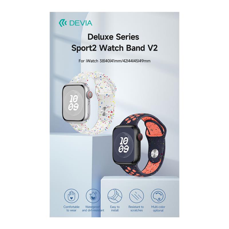 Λουράκι Devia Sport2 Apple Watch (38/ 40/ 41/ 42mm) Deluxe V2 Midnight Sky