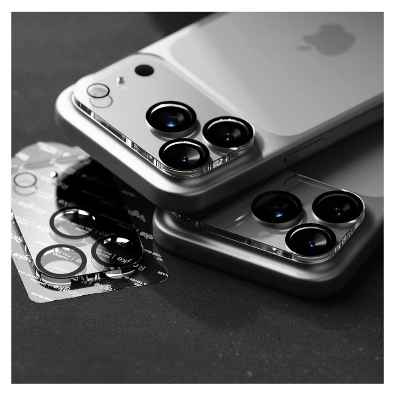 Tempered Glass Full Face Ringke για Τζαμάκι Κάμερας Apple iPhone 17 Pro Max Μαύρο (2 τεμ)