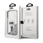 Θήκη TPU Karl Lagerfeld Apple iPhone 15 Pro Hardcase Liquid Glitter Ikonik Διάφανο