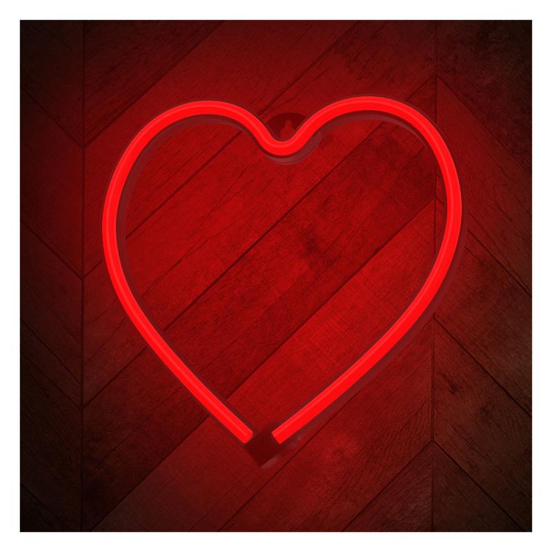 Neon LED Forever Light LNEO7 HEART (USB/Μπαταρίας & On/Off) Κόκκινο