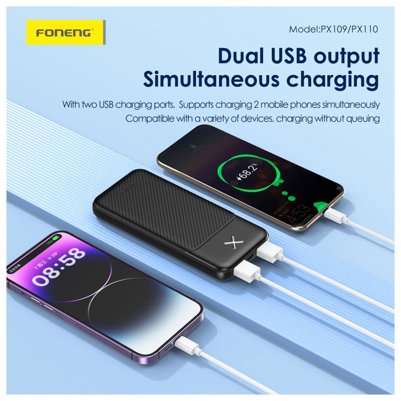 Φορτιστής Ανάγκης Foneng PX109 10W 10000mAh Μαύρο