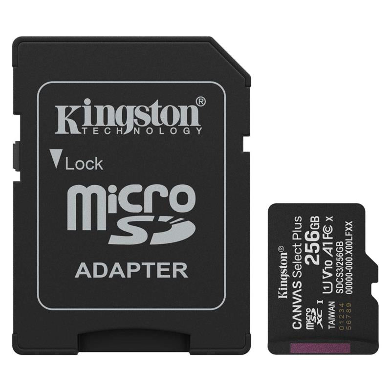 Κάρτα μνήμης Micro SDXC C10 UHS-I U1 Kingston Canvas Select Plus 150MB/s 256GB + 1 ADP