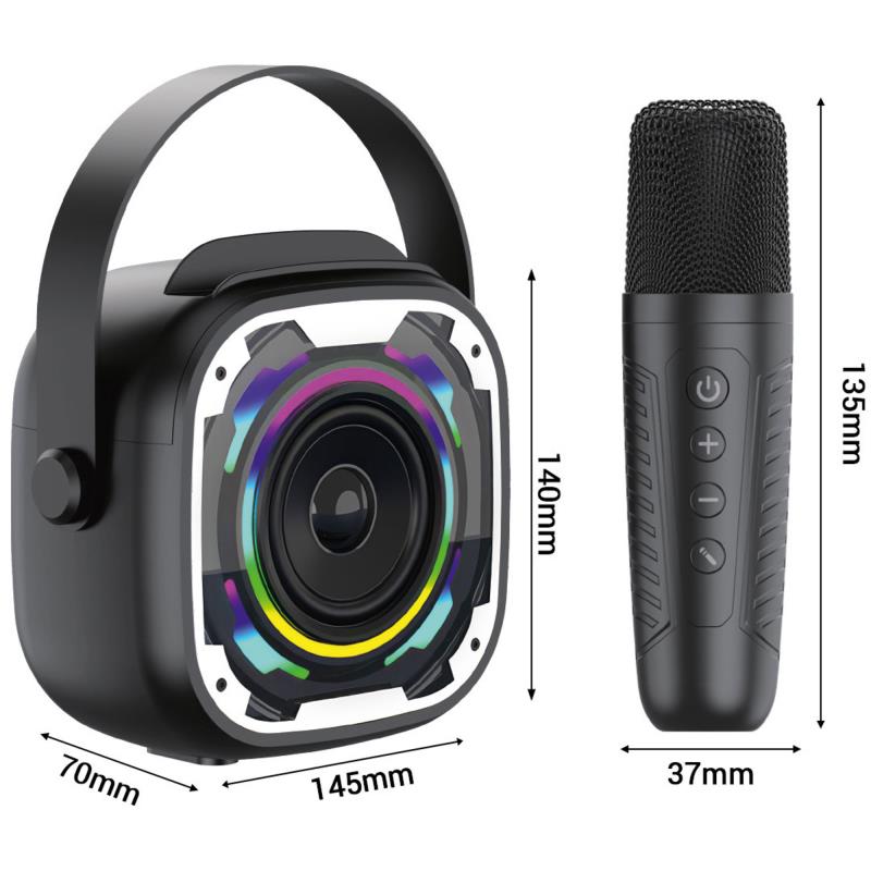 Φορητό Ηχείο Bluetooth Blavec WS-08 Karaoke Idol με 2 Μικρόφωνα 8W Μαύρο