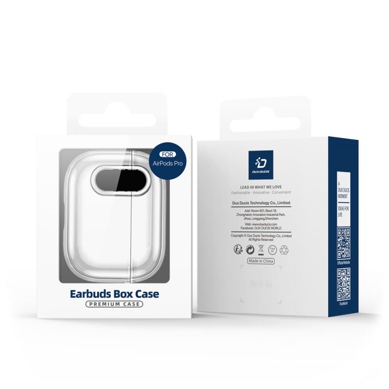 Θήκη TPU & PC Dux Ducis PECL Apple AirPods 4 με Γάντζο Διάφανο