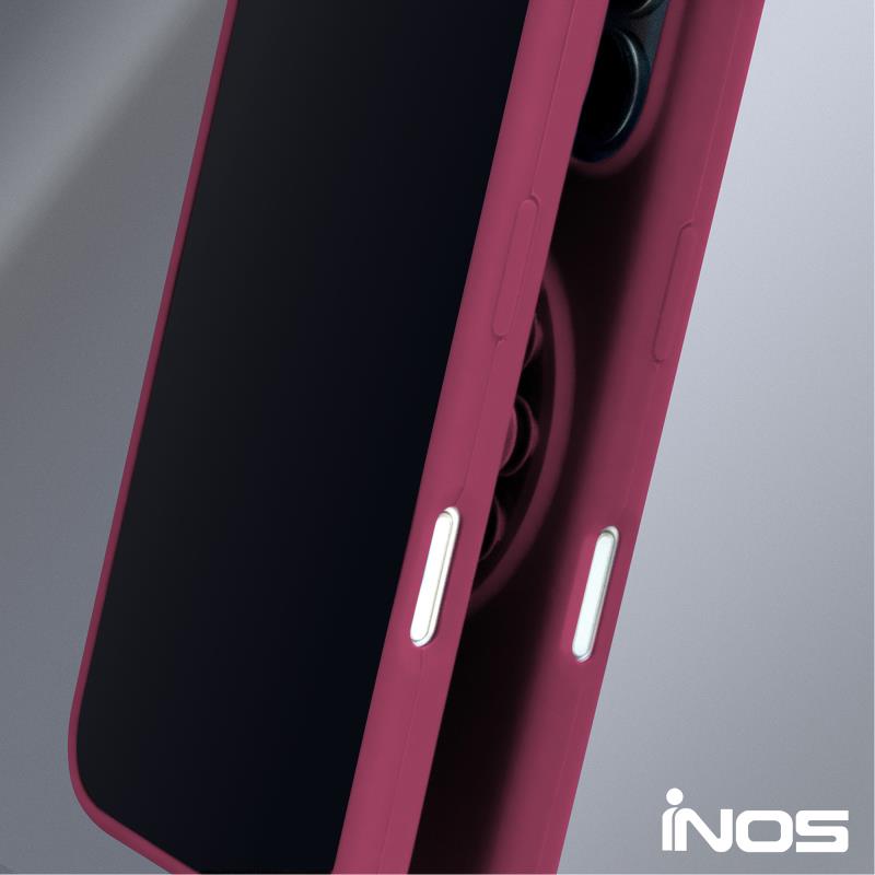 Θήκη Silicon & PC inos Apple iPhone 17 Pro Max με Suction Cup Μπορντώ