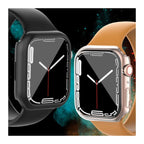 Θήκη PC Ahastyle WG59 Apple Watch 7/ 8/ 9 41mm Ματ Διάφανο & Μαύρο (2 τεμ.)