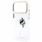 Θήκη PC/TPU Karl Lagerfeld Magsafe Apple iPhone 18 Pro/ 17 Pro IML Peekaboo Print & Metal Frame Choupette Διάφανο