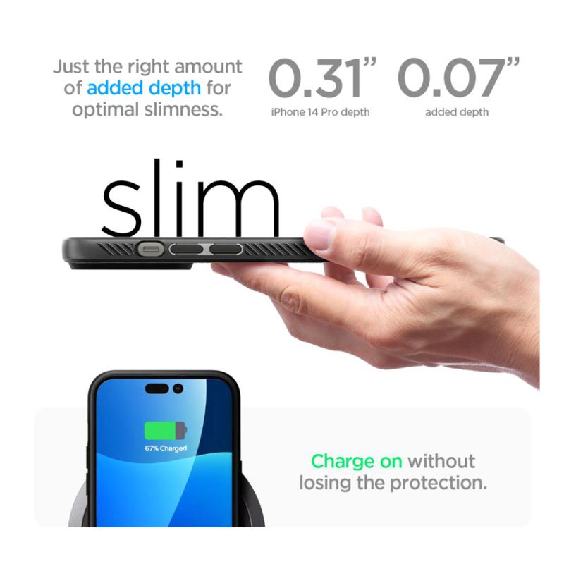 Θήκη Soft TPU Spigen Liquid Air Apple iPhone 14 Pro Μαύρο