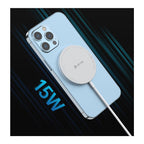 Ασύρματος Φορτιστής Devia EA239 15W για Smartphones Smart Ασημί